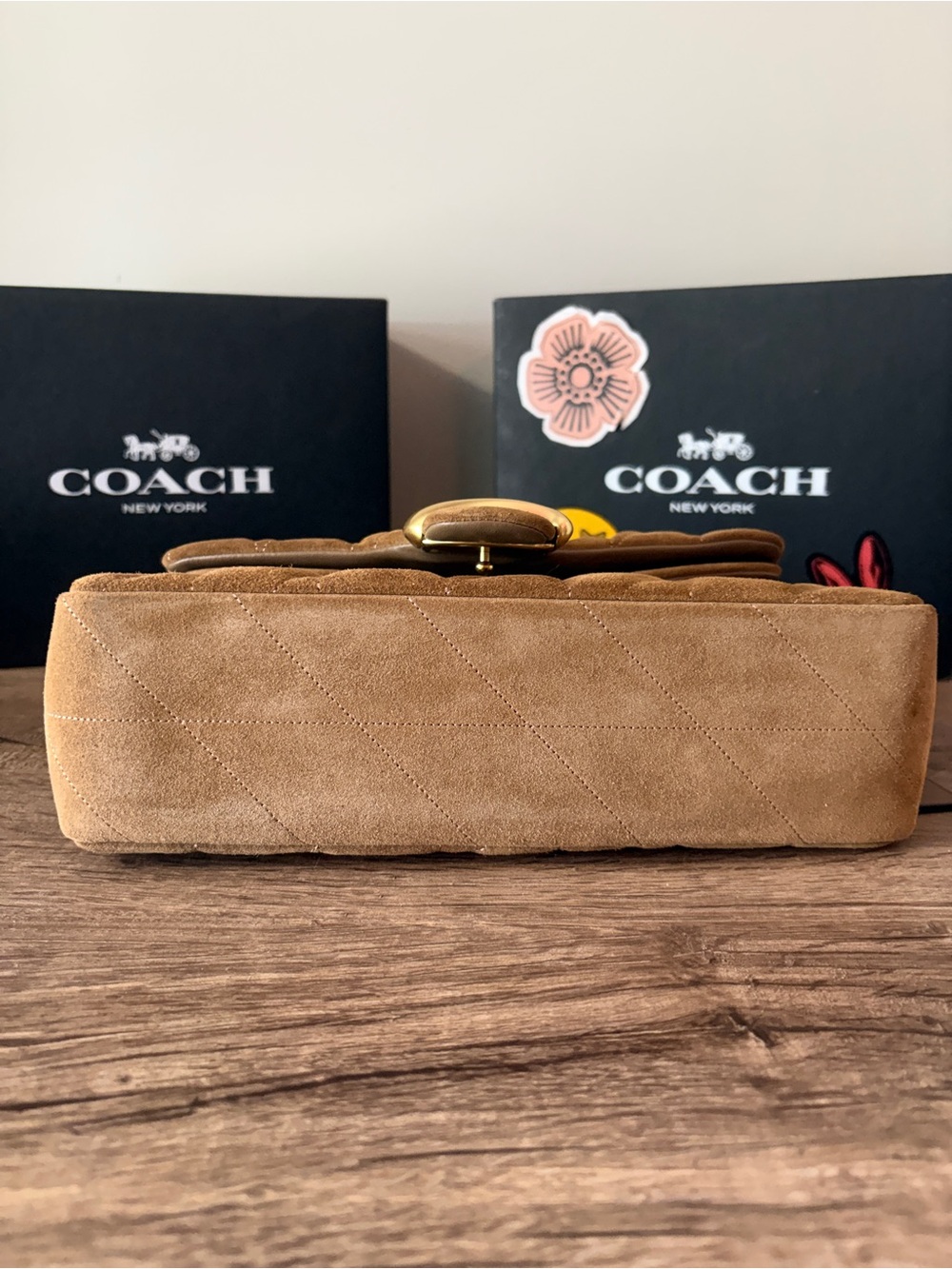 Coach Quilted Tabby 26 Suede Cedar - Picture 5 of 9
